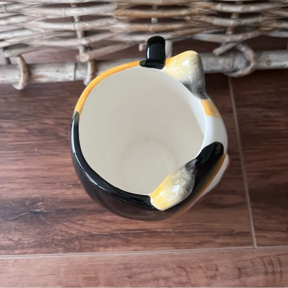 West Elm Calico Cat face coffee/tea ceramic mug